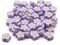 50 11mm Purple and Yellow Two-Tone Daisy Flower Plastic Plant Beads